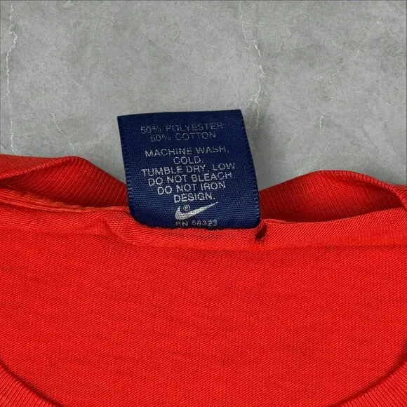 Vintage Original 1980’s Air Jordan Wings Logo Chicago Red Nike Blue Tag Shirt -M - Picture 5 of 8